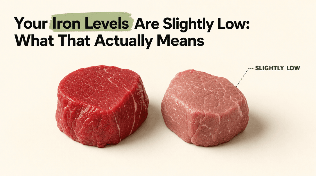 What a slightly low iron or ferritin result means compared to diagnosed anemia, Fobalanz