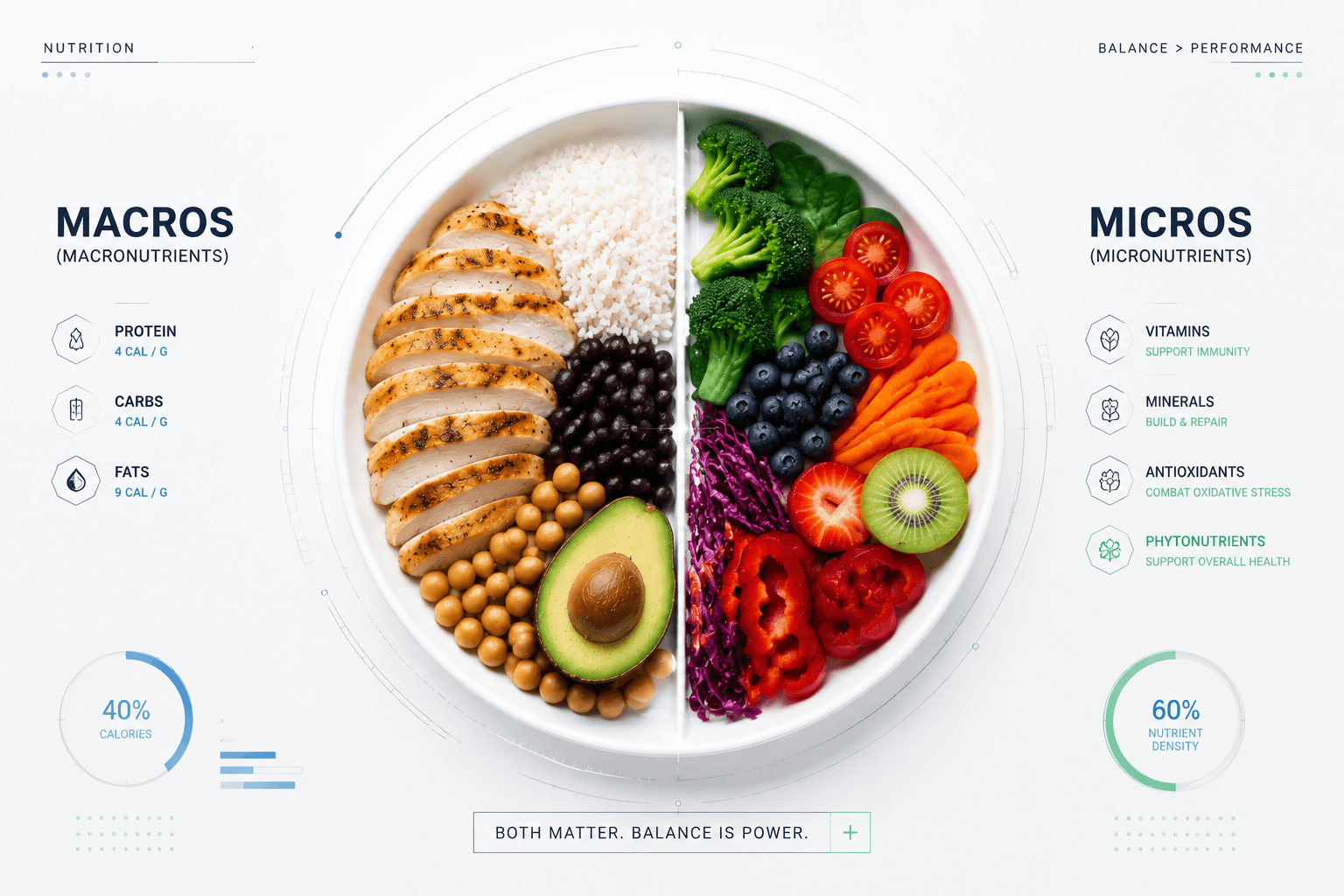 Macros vs micros: protein, carbs and fat compared to iron, calcium, vitamin D and other micronutrients, Fobalanz